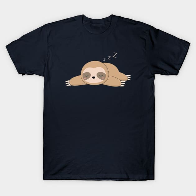 Kawaii Lazy Sloth T-Shirt T-Shirt by happinessinatee